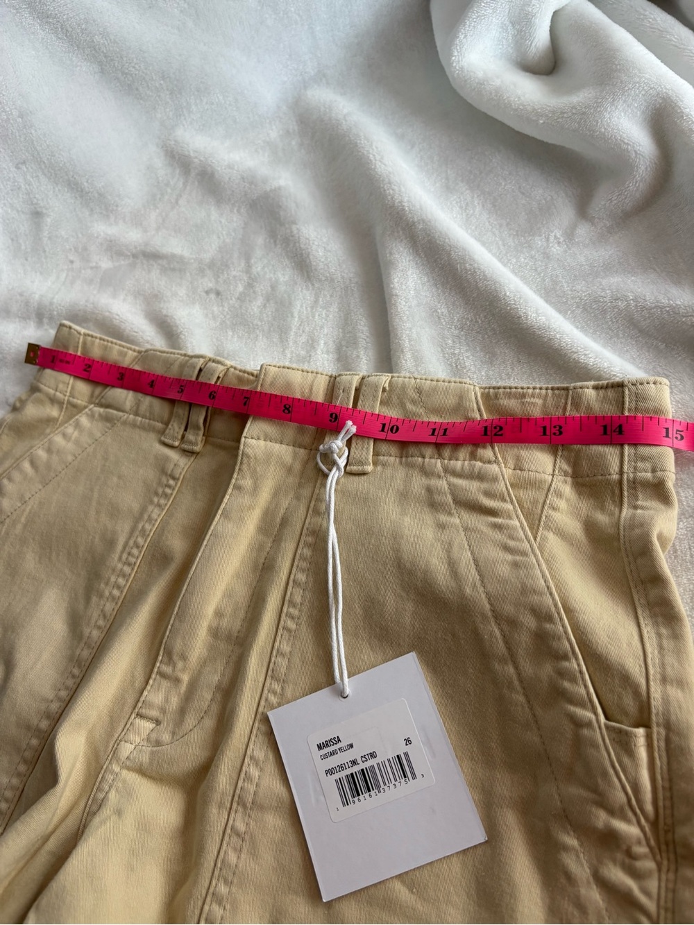 Pistola Marissa High Rise Utility Short Custard Yellow Size 26 - Picture 11 of 13